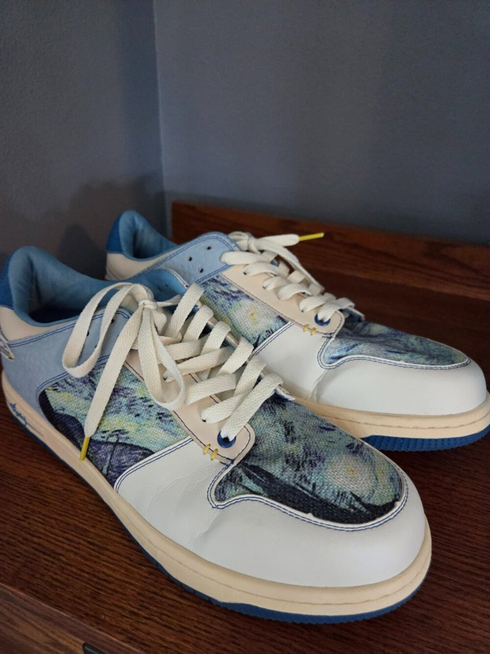 Galartsy Van Gogh Starry Night Low Top Sneakers Unisex Fit Men’s 13 - Picture 8 of 11
